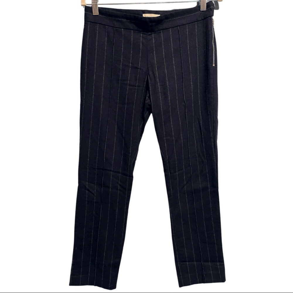 Isabel Marant Wool Blend Side Zip Stripe Trouser Pant